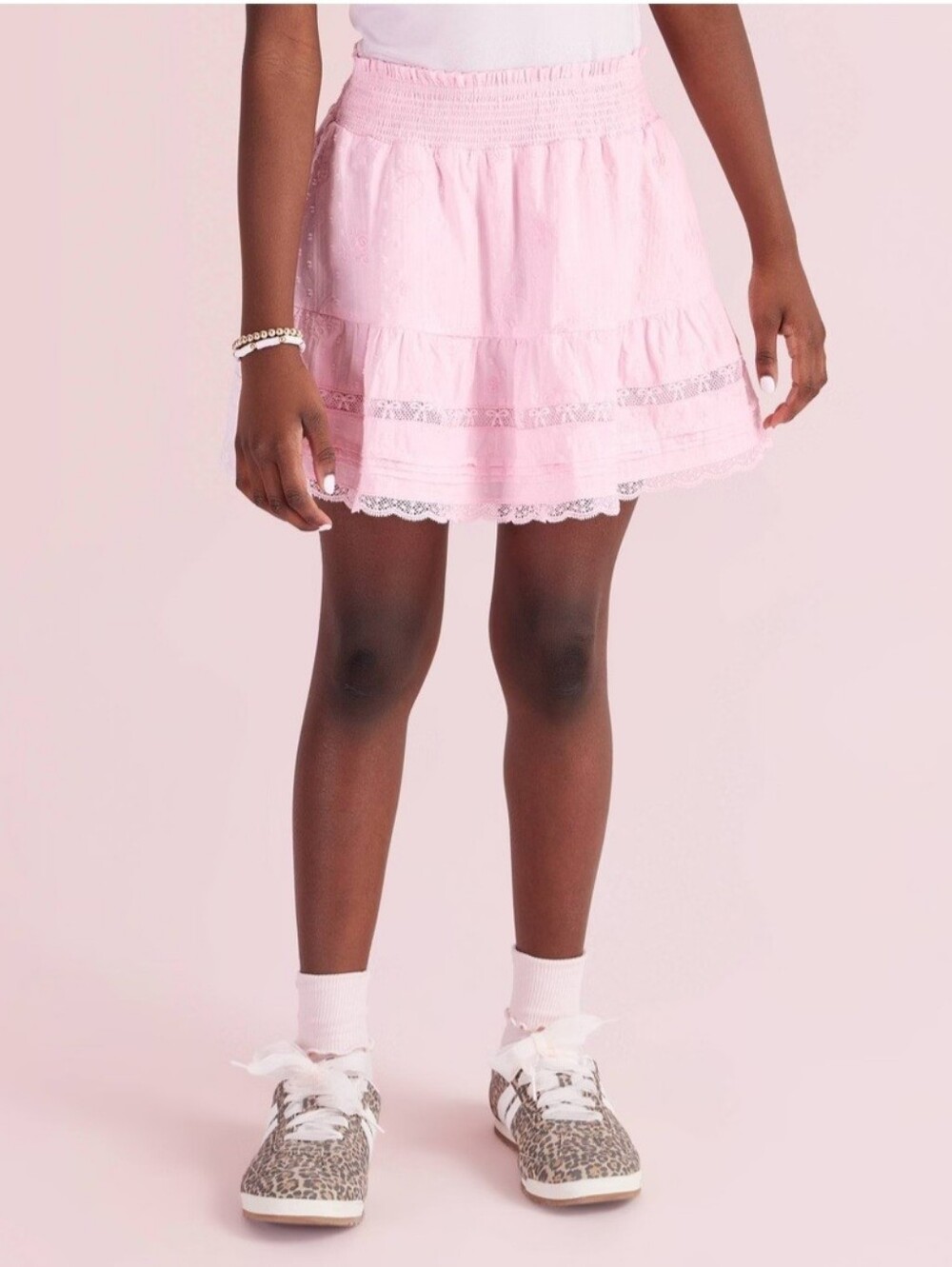 Girls' Clara Alouette Rose Embroidery Tiered Skirt - LoveShackFancy x Target Pin